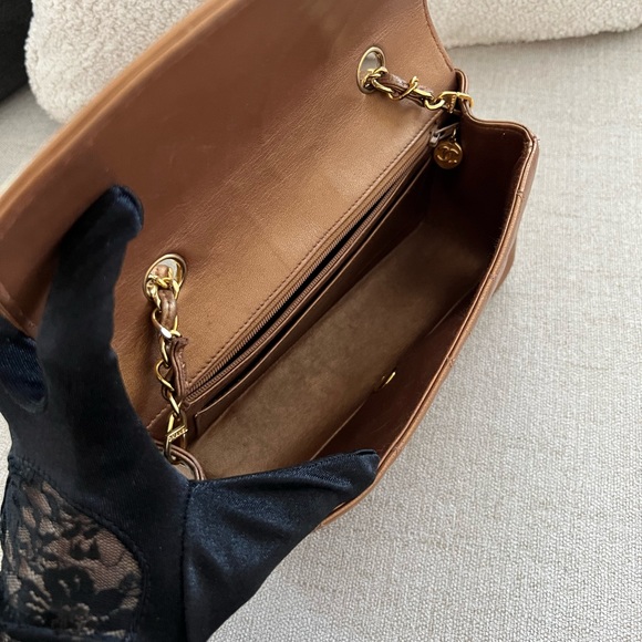 ♻️Auth Chanel Bronze Classic Diana Flap Small RARE Vintage PreLoved - Picture 12 of 15